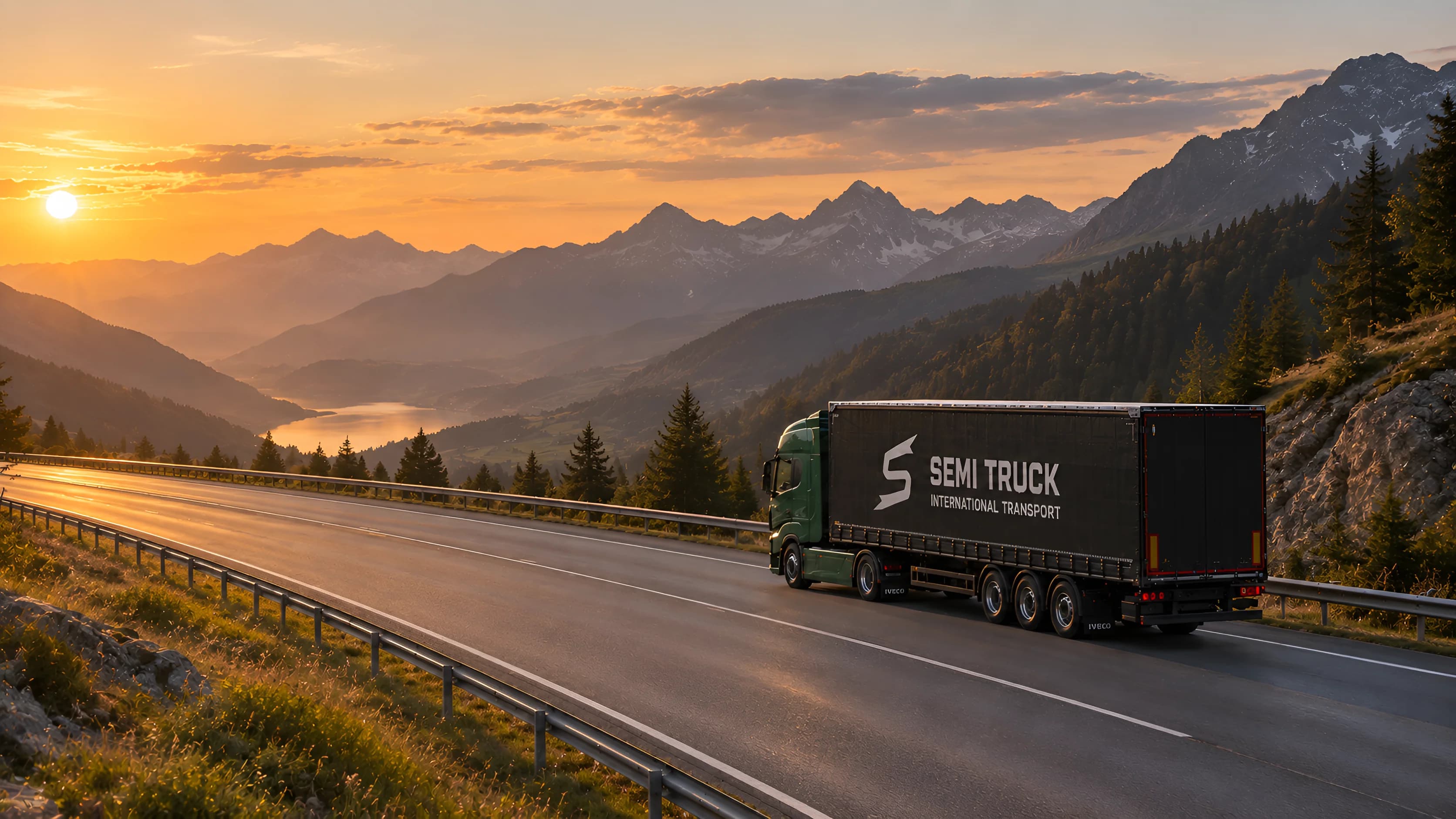 Ciągnik siodłowy IVECO S-Way na europejskiej autostradzie